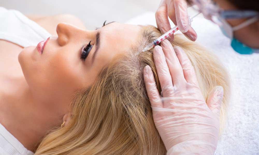 PRP Therapy hair treatment injection session
